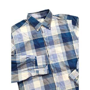 Southern Tide plaid chest pocket button up mens Med shirt. Skipjack Logo cotton